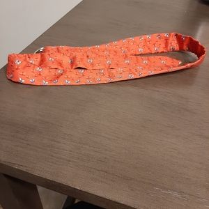 Old Navy Womens Size Medium Light Red w/ Butterflies 100% Silk Belt 41 inch